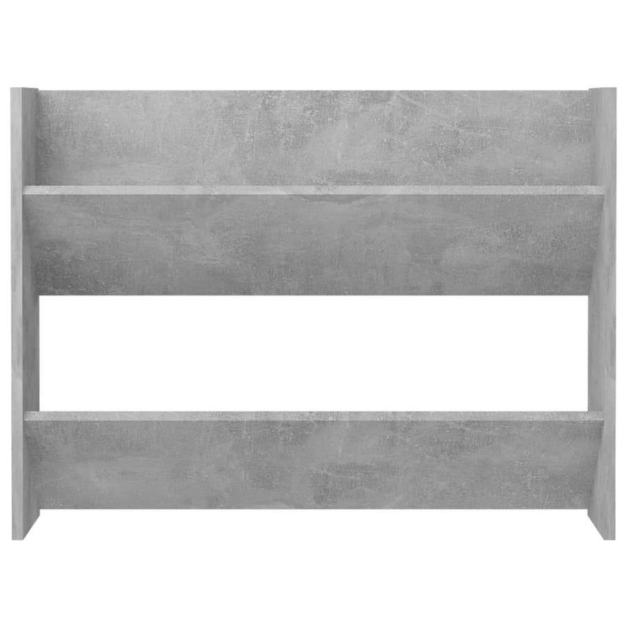 Wandschoenenkasten 2 st 80x18x60 cm spaanplaat betongrijs