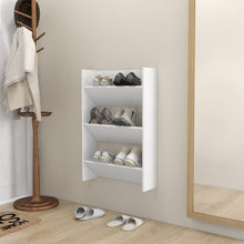 Wandschoenenkast 60x18x90 cm spaanplaat wit