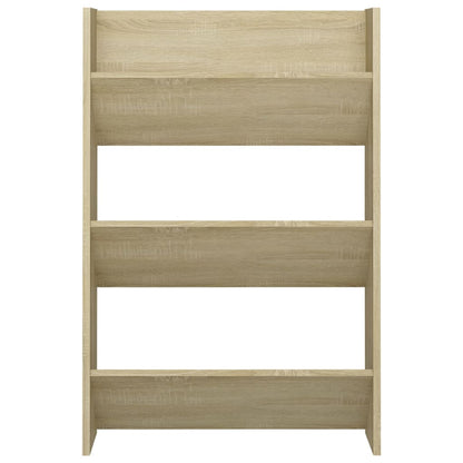 Wandschoenenkast 60x18x90 cm spaanplaat sonoma eikenkleurig