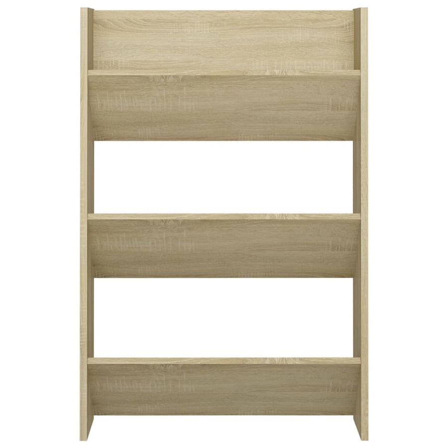 Wandschoenenkast 60x18x90 cm spaanplaat sonoma eikenkleurig