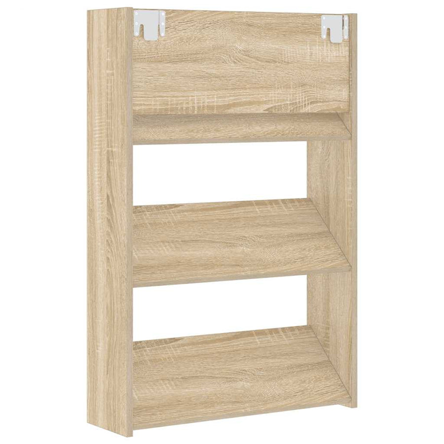 Wandschoenenkast 60x18x90 cm spaanplaat sonoma eikenkleurig