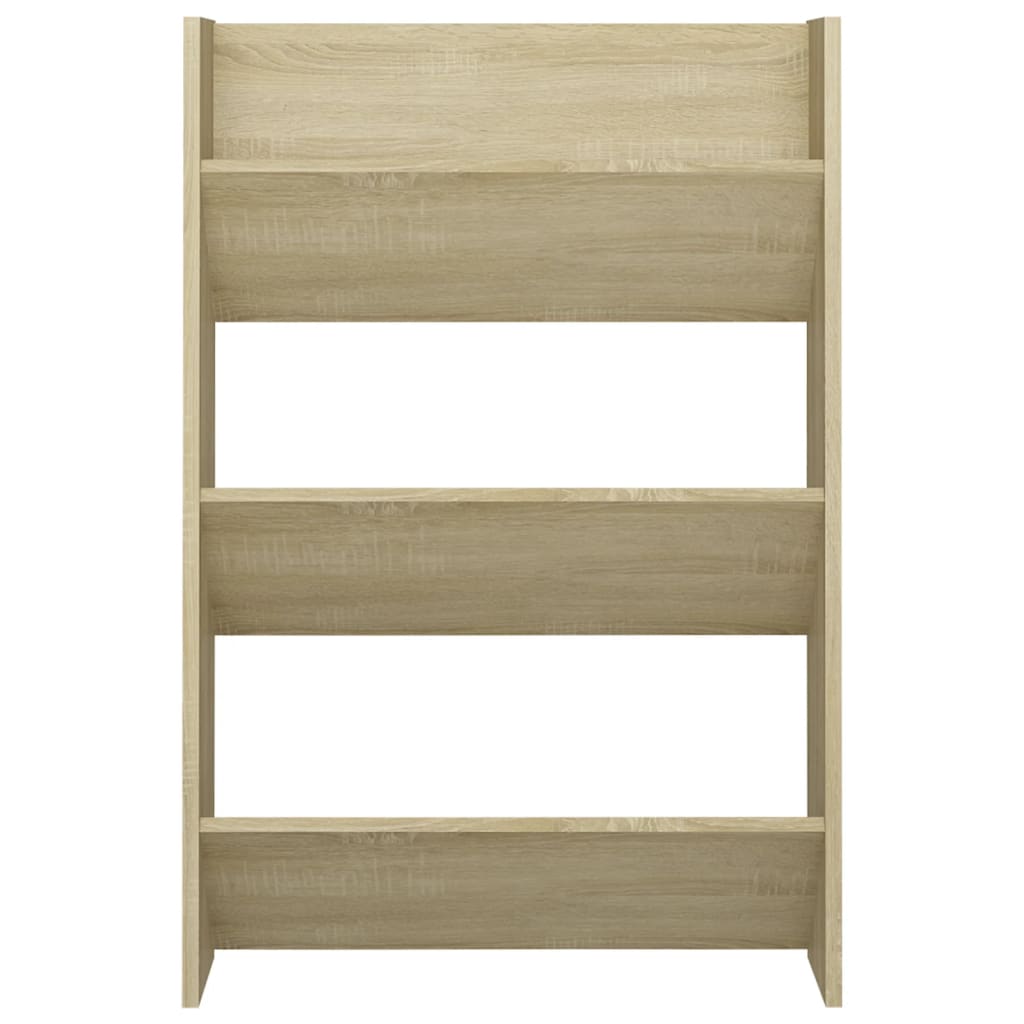 Wandschoenenkasten 2 st 60x18x90 cm spaanplaat sonoma eiken
