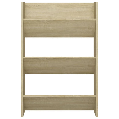 Wandschoenenkasten 2 st 60x18x90 cm spaanplaat sonoma eiken