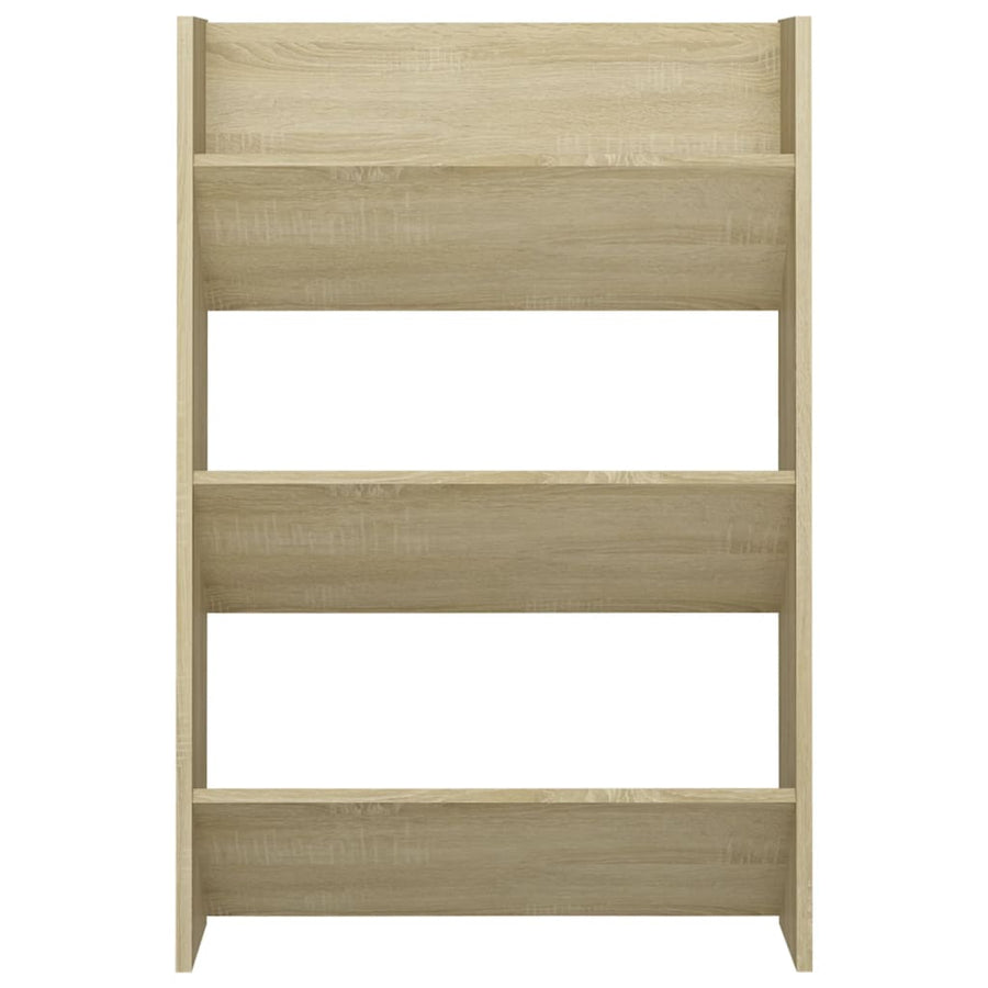 Wandschoenenkasten 2 st 60x18x90 cm spaanplaat sonoma eiken