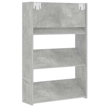 Wandschoenenkast 60x18x90 cm spaanplaat betongrijs