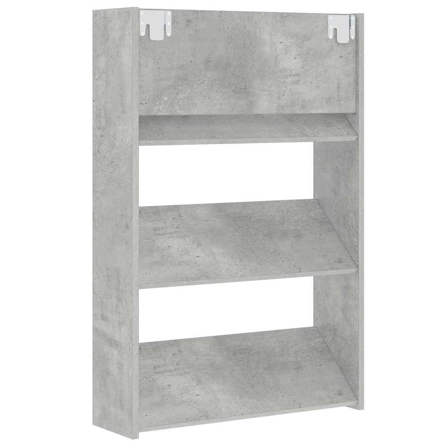 Wandschoenenkast 60x18x90 cm spaanplaat betongrijs