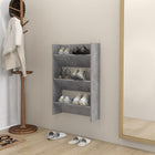 Wall Shoe Cabinet 60x18x90 cm Chipboard Concrete Grey
