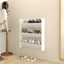Wandschoenenkast Spaanplaat Wit 1 80 x 18 x 90 cm