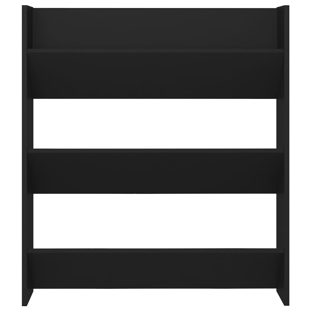 Wandschoenenkast Spaanplaat Zwart 1 80 x 18 x 90 cm