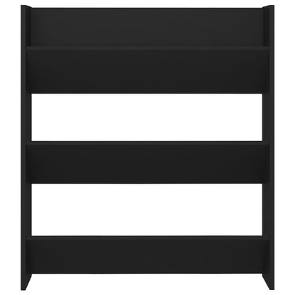 Wandschoenenkast Spaanplaat Zwart 1 80 x 18 x 90 cm