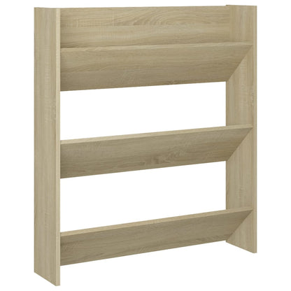 Wandschoenenkast Spaanplaat Kleurig Sonoma Eiken 1 80 x 18 x 90 cm