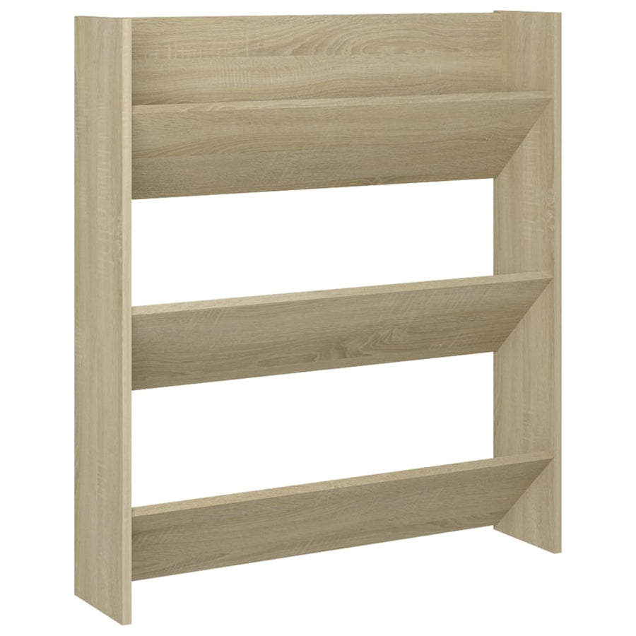 Wandschoenenkast Spaanplaat Kleurig Sonoma Eiken 1 80 x 18 x 90 cm