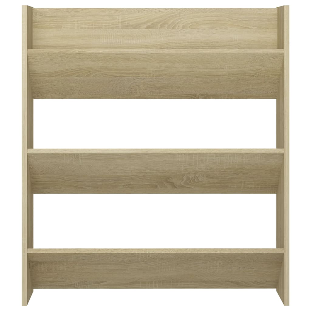 Wandschoenenkast Spaanplaat Kleurig Sonoma Eiken 1 80 x 18 x 90 cm