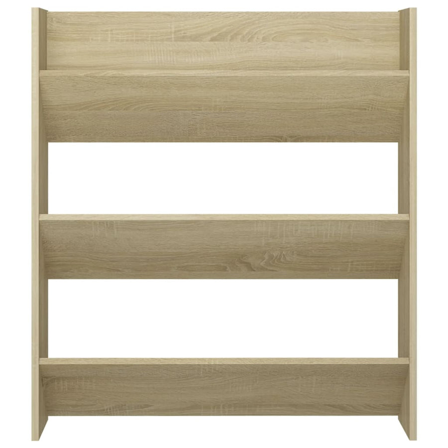 Wandschoenenkast Spaanplaat Kleurig Sonoma Eiken 1 80 x 18 x 90 cm