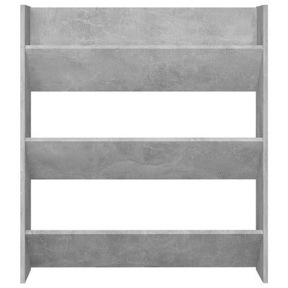 Wandschoenenkast 80x18x90 cm spaanplaat betongrijs