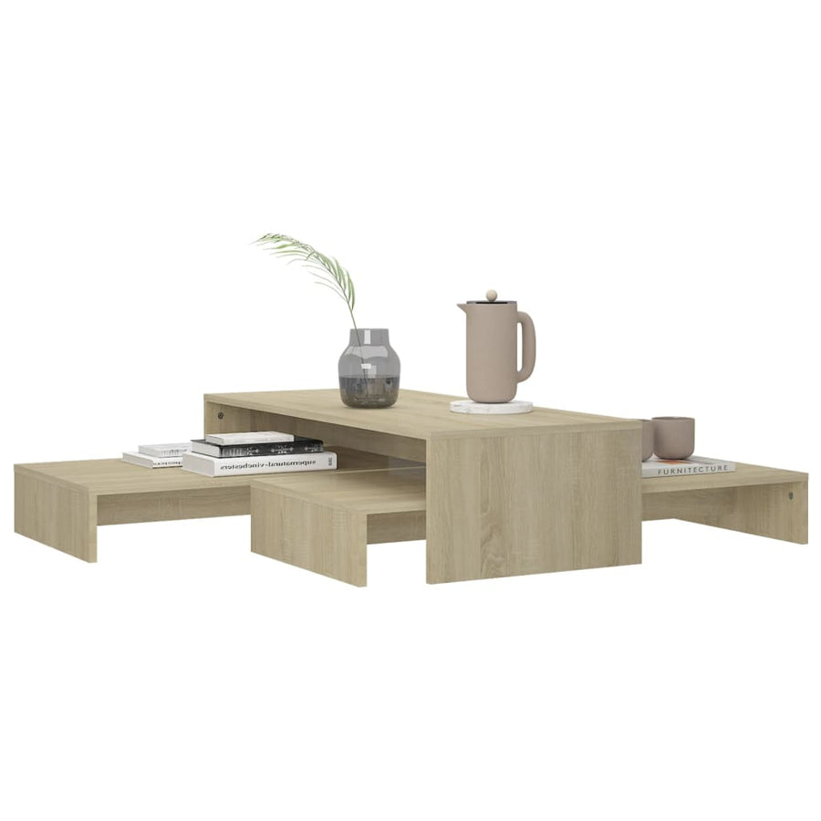 Salontafelset 00X00X26,5 Cm Spaanplaat Kleurig Sonoma eiken
