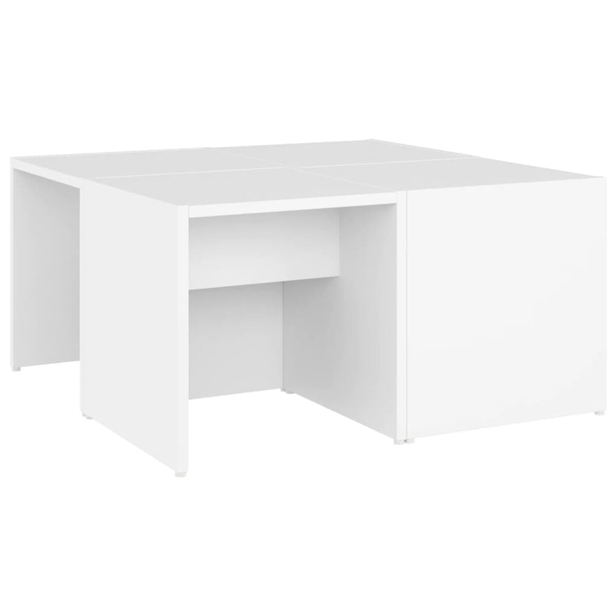 Salontafels 33X33X33 Cm Bewerkt Hout Wit