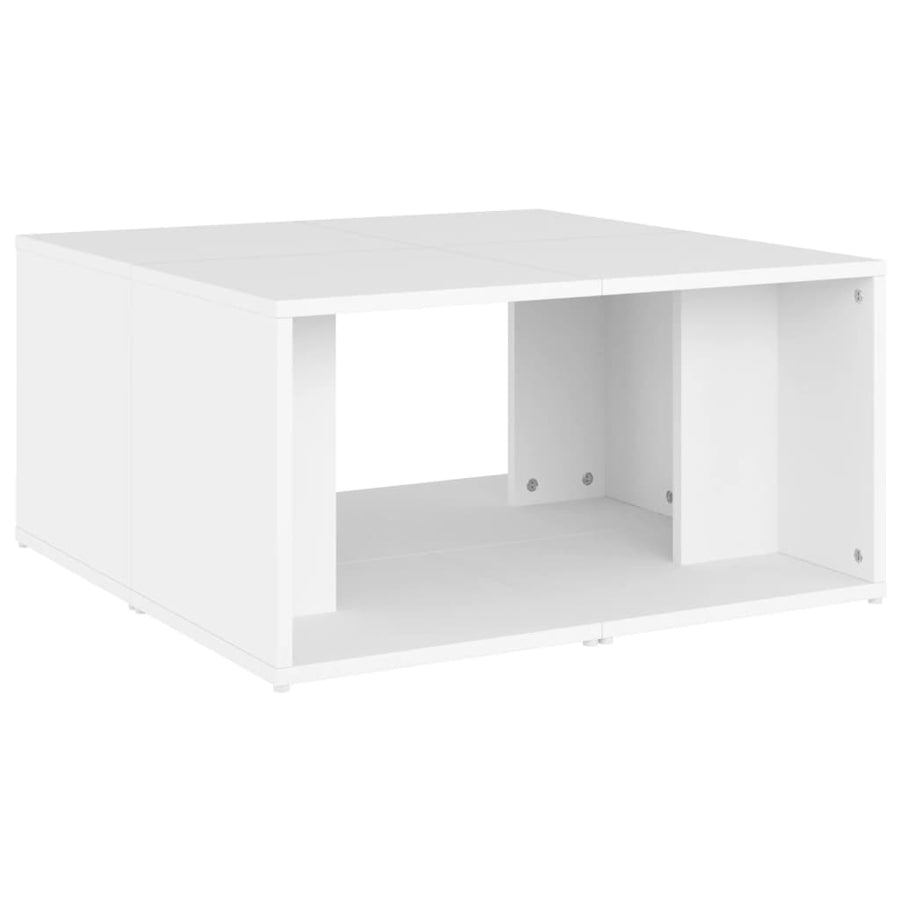 Salontafels 33X33X33 Cm Bewerkt Hout Wit