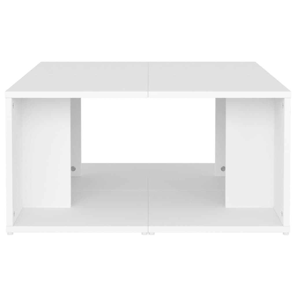 Salontafels 33X33X33 Cm Bewerkt Hout Wit