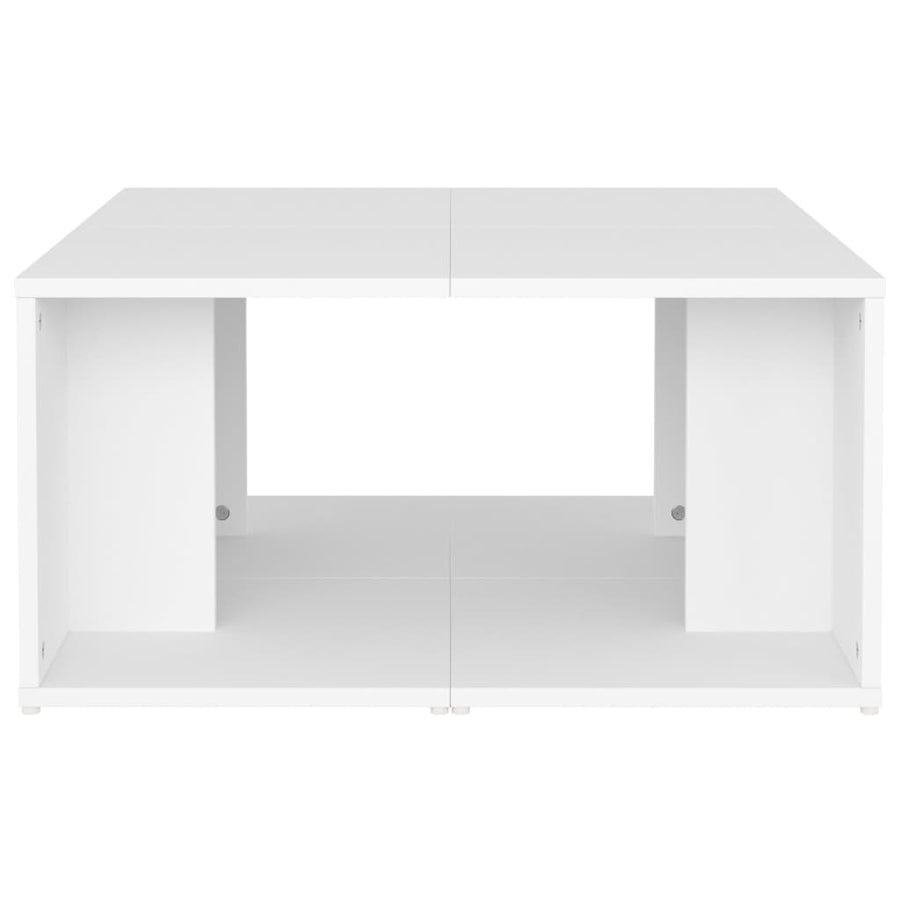 Salontafels 33X33X33 Cm Bewerkt Hout Wit