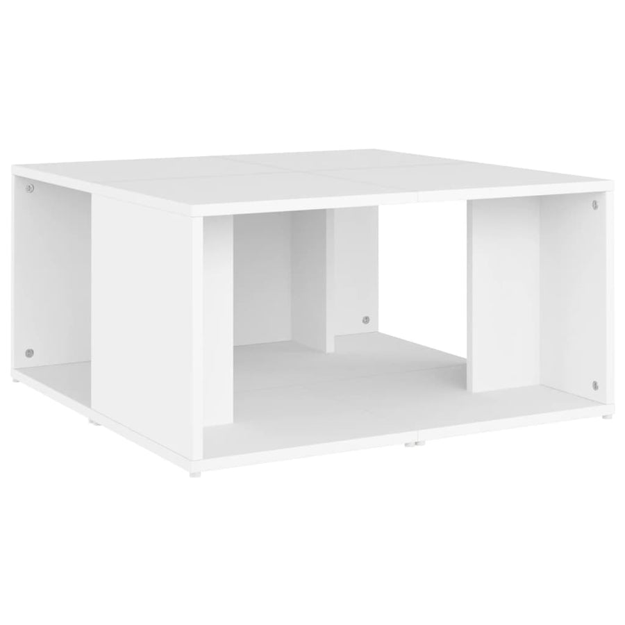 Salontafels 33X33X33 Cm Bewerkt Hout Wit