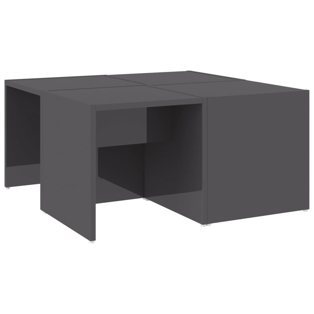 Salontafels 33X33X33 Cm Spaanplaat Hoogglans grijs