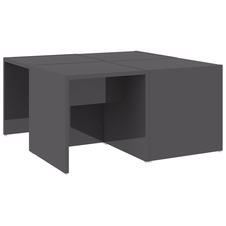 Salontafels 33X33X33 Cm Spaanplaat Hoogglans grijs