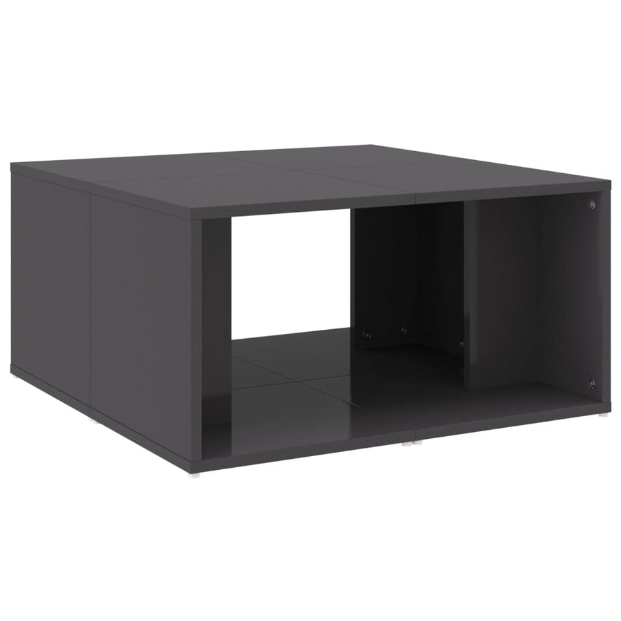 Salontafels 33X33X33 Cm Spaanplaat Hoogglans grijs