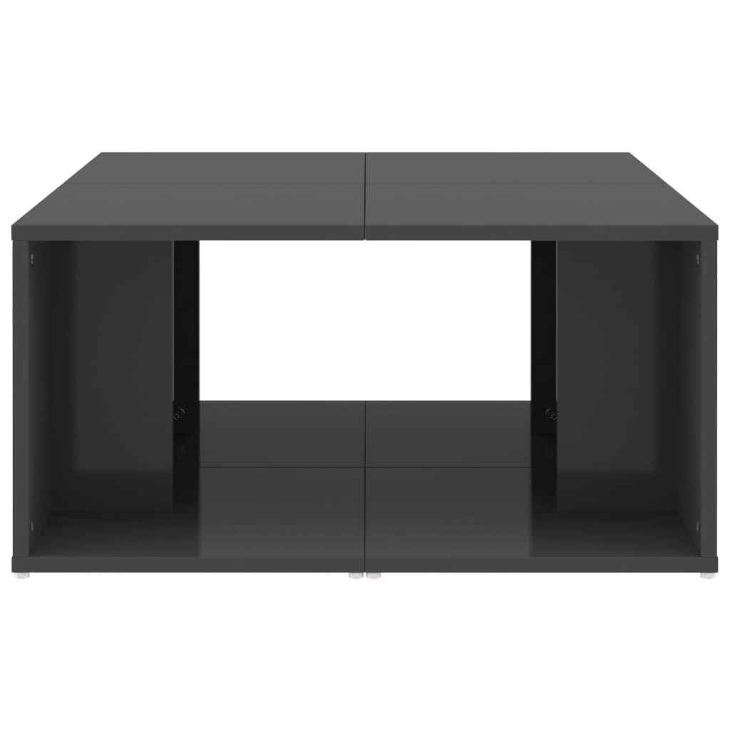 Salontafels 33X33X33 Cm Spaanplaat Hoogglans grijs