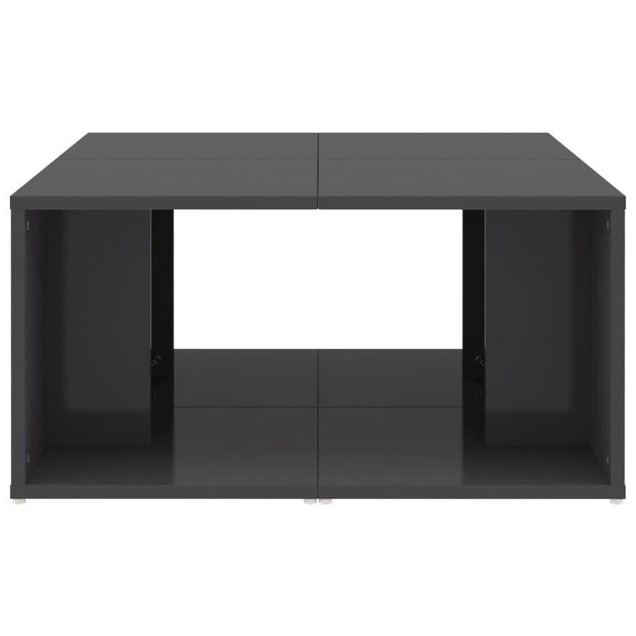 Salontafels 33X33X33 Cm Spaanplaat Hoogglans grijs