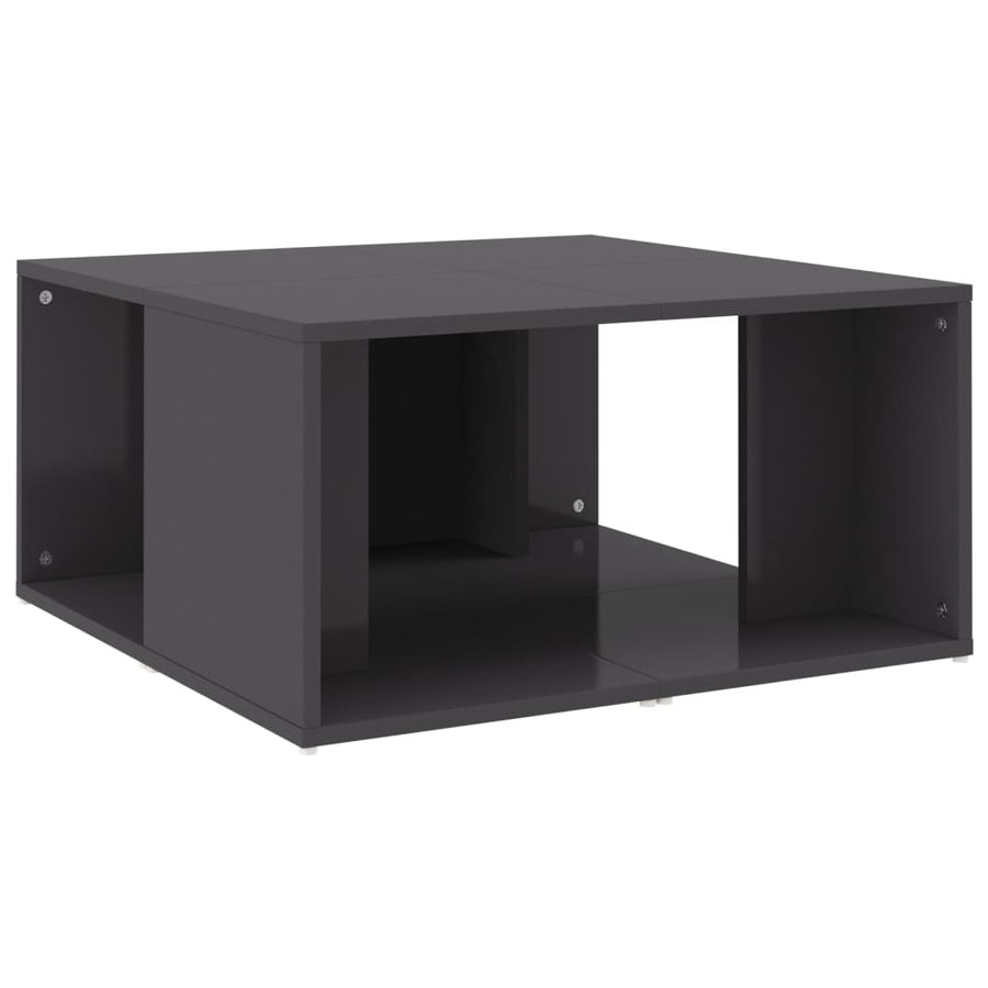 Salontafels 33X33X33 Cm Spaanplaat Hoogglans grijs