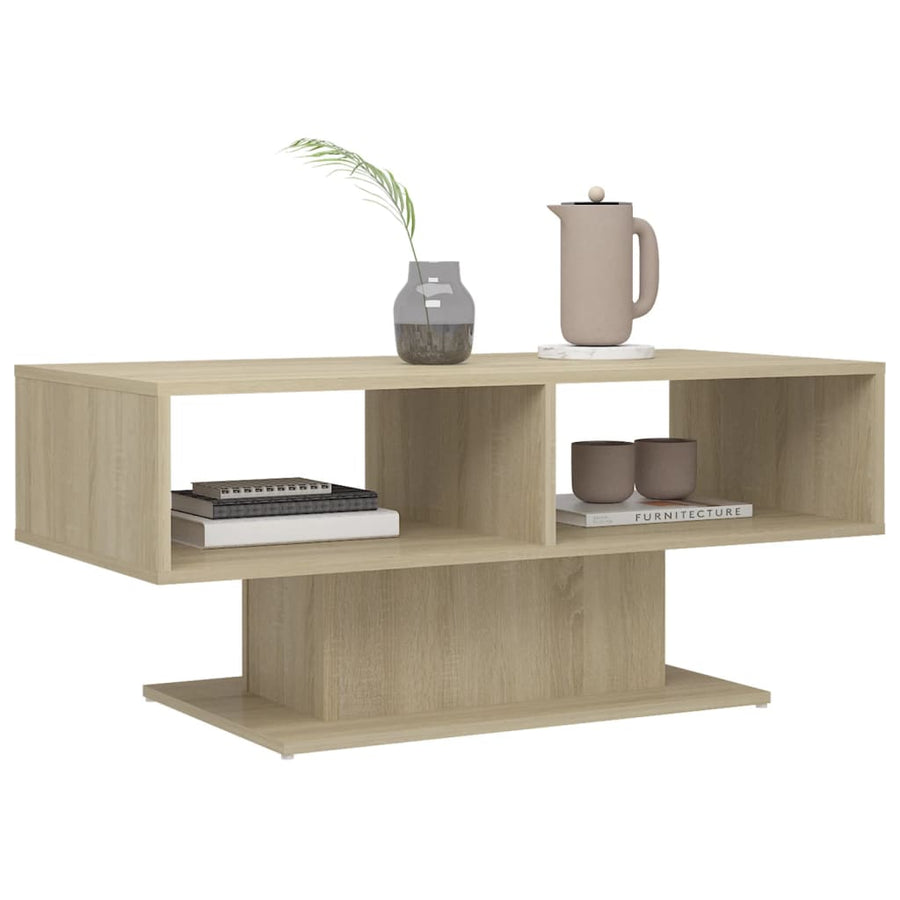Salontafel 03,5X50X44,5 Cm Spaanplaat Kleurig Sonoma eiken