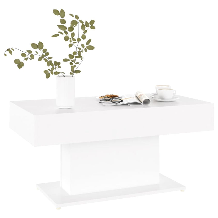 Salontafel 96x50x45 cm spaanplaat wit Wit