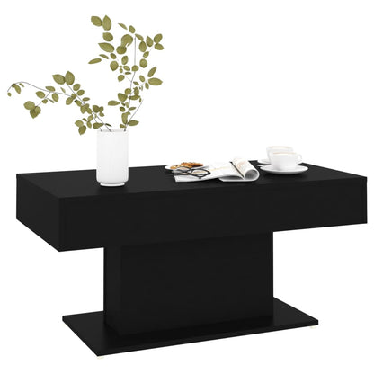 Salontafel 96x50x45 cm spaanplaat zwart Zwart