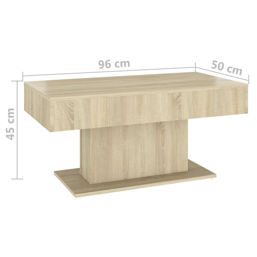 Salontafel 96x50x45 cm spaanplaat sonoma eikenkleurig Sonoma eiken