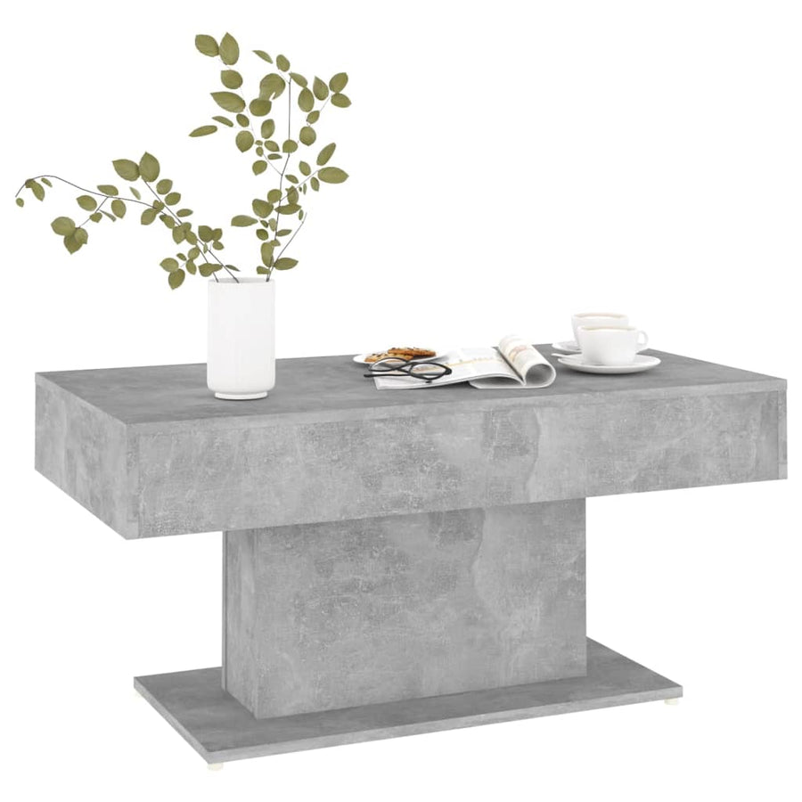 Salontafel 96x50x45 cm spaanplaat betongrijs Betongrijs