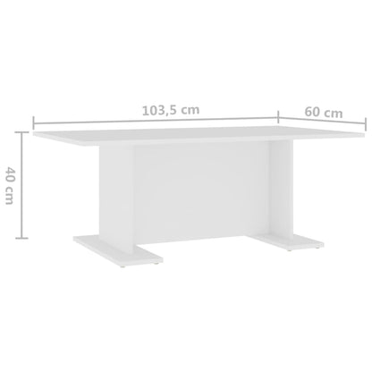 Salontafel 03,5X60X40 Cm Spaanplaat Wit