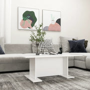 Coffee table 103.5x60x40 cm engineered wood white
