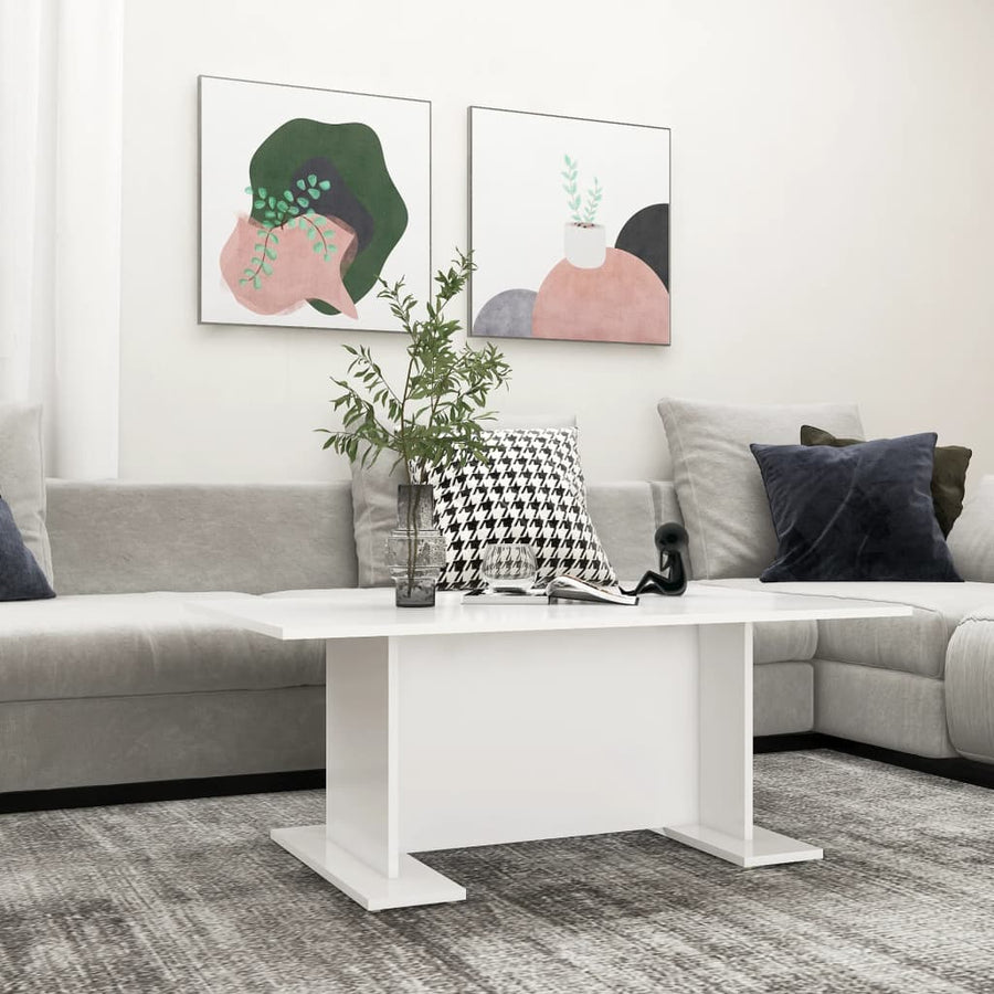 Salontafel 03,5X60X40 Cm Spaanplaat Wit