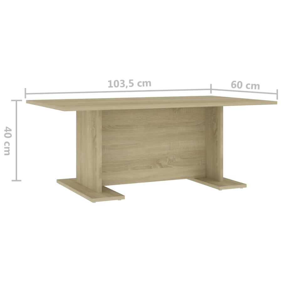 Salontafel 103,5X60X40 Cm Spaanplaat Sonoma Eikenkleurig