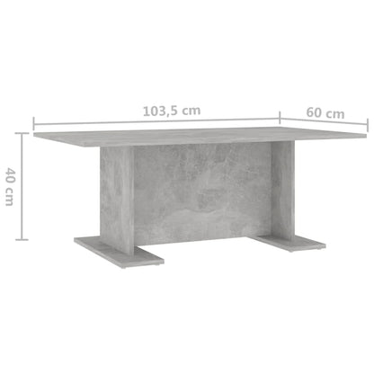 Salontafel 103,5X60X40 Cm Spaanplaat Betongrijs