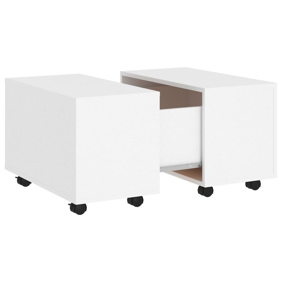 Salontafel 60X60X38 Cm Spaanplaat Wit