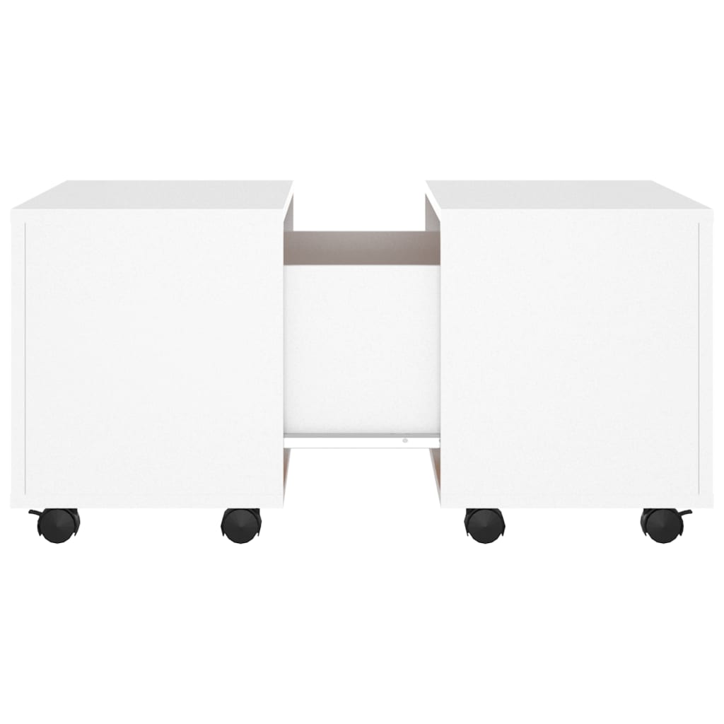 Salontafel 60X60X38 Cm Spaanplaat Wit
