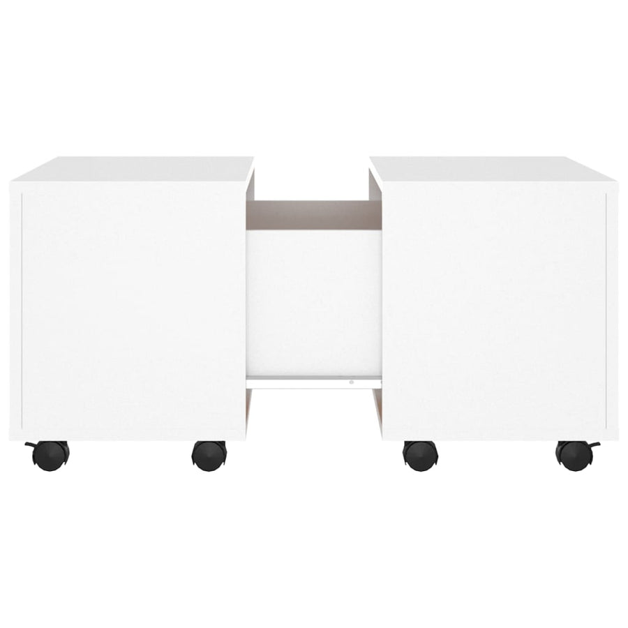 Salontafel 60X60X38 Cm Spaanplaat Wit