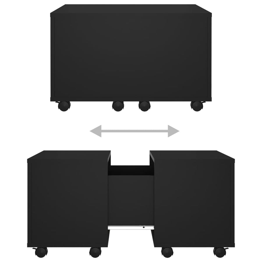 Salontafel 60X60X38 Cm Spaanplaat Zwart