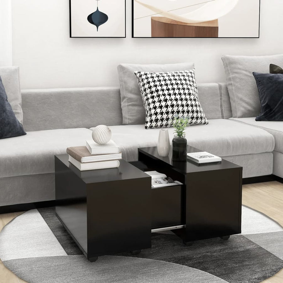 Salontafel 60X60X38 Cm Spaanplaat Zwart