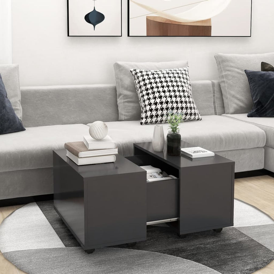 Salontafel 60X60X38 Cm Spaanplaat Zwart