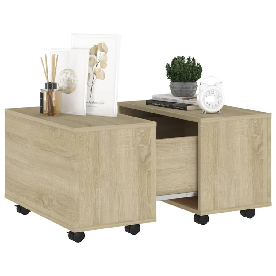 Salontafel 60X60X30 Cm Spaanplaat Kleurig Sonoma eiken