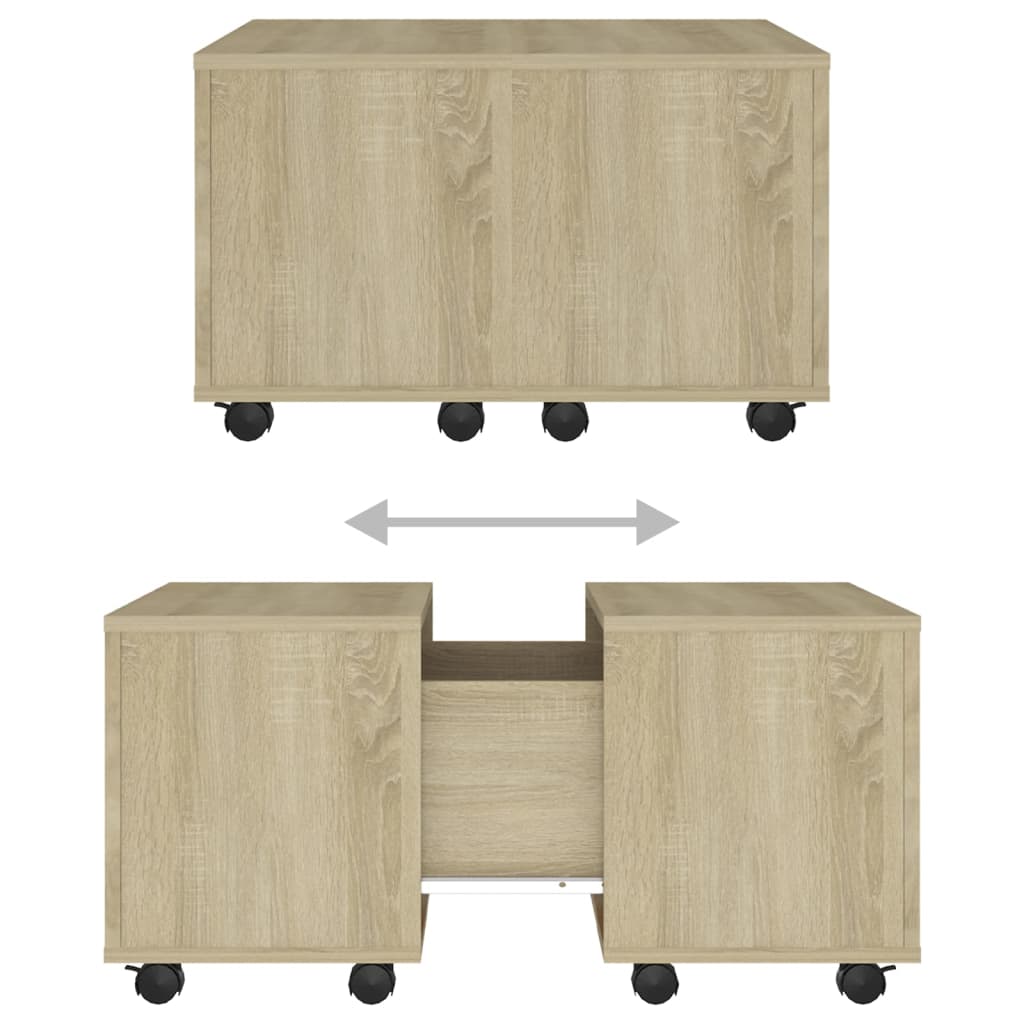 Salontafel 60X60X30 Cm Spaanplaat Kleurig Sonoma eiken