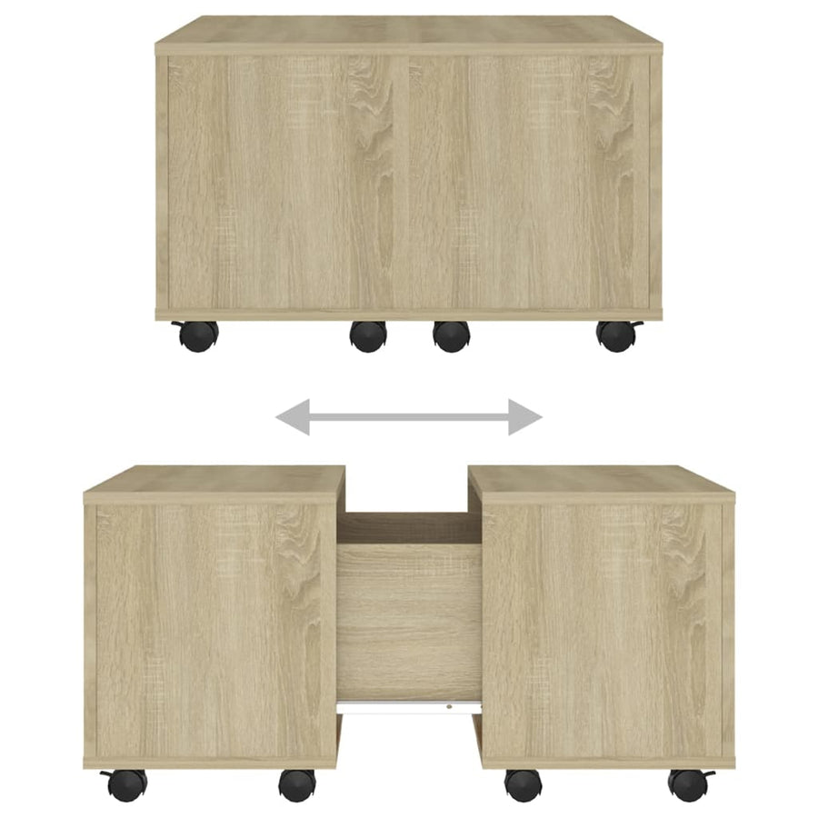 Salontafel 60X60X30 Cm Spaanplaat Kleurig Sonoma eiken